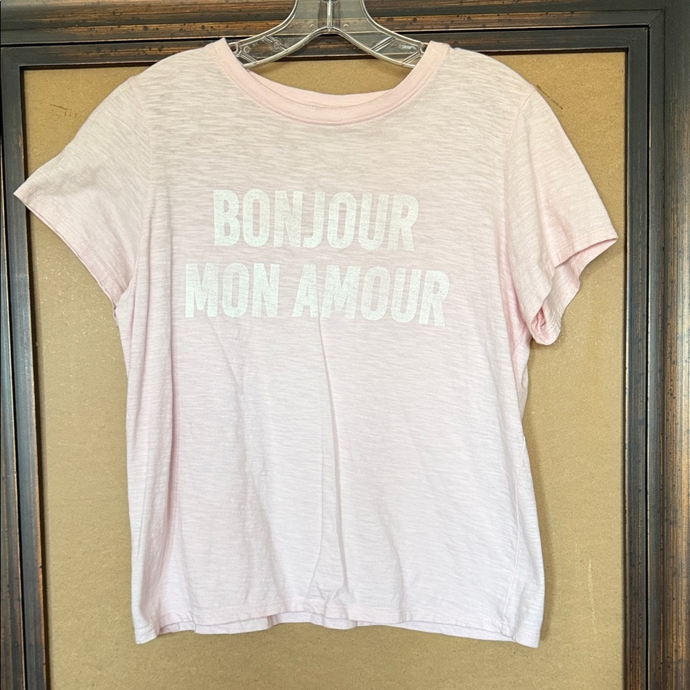 Cinq a Sept Light Pink Bonjour Mon Amour Tee